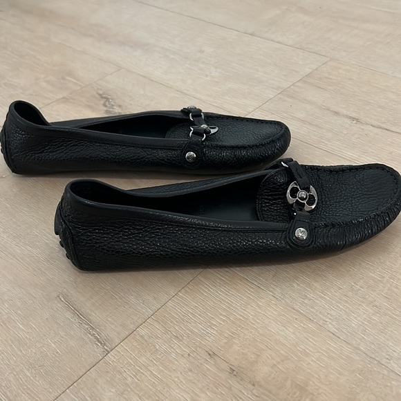 Authentic Black Louis Vuitton Black Grained Leather Rumor Loafers Size 40 - Picture 3 of 10